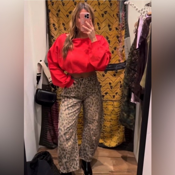 Free People Good Luck Mid Rise Barrel Jeans - Picture 2 of 12